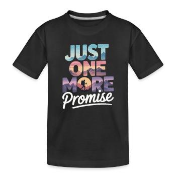 Just One More Promise - Hiking Retro - Kids' Premium Organic T-Shirt - black - Front