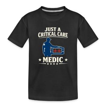 EMT avancé en soins intensifs comme identité - T-shirt bio Premium Enfant - noir - Devant