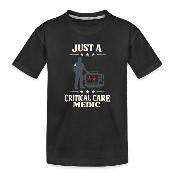 EMT avancé en soins intensifs comme identité - T-shirt bio Premium Enfant - noir - Devant