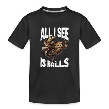 Python roi Serpents Amateurs de terrarium Python - T-shirt bio Premium Enfant - noir - Devant