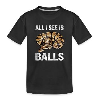 Python roi Serpents Amateurs de terrarium Python - T-shirt bio Premium Enfant - noir - Devant