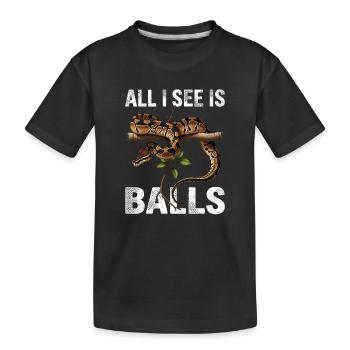 Python roi Serpents Amateurs de terrarium Python - T-shirt bio Premium Enfant - noir - Devant