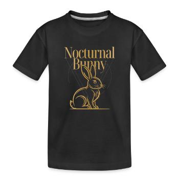 Conception du Lapin de Pâques nocturne du Lapin de Pâques nocturne - T-shirt bio Premium Enfant - noir - Devant