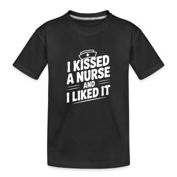 Ich habe eine Krankenschwester geküsst und es hat mir gefallen - Kinder Premium Bio T-Shirt - Schwarz - Vorne