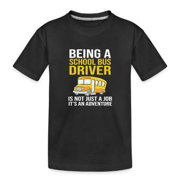 Bus scolaire, chauffeur de bus scolaire, chauffeur de bus - T-shirt bio Premium Enfant - noir - Devant