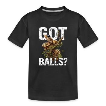 Python roi Serpents Amateurs de terrarium Python - T-shirt bio Premium Enfant - noir - Devant