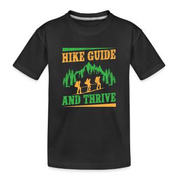Girl Scout Leader Hike Guide & Thrive Scout - Kids' Premium Organic T-Shirt - black - Front