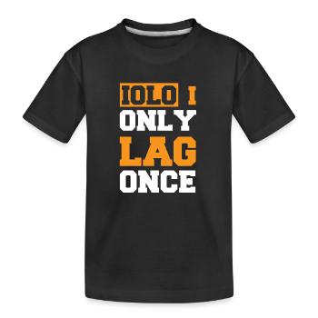 YOLO Je ne lâche qu’une fois Citation du joueur Citation du design - T-shirt bio Premium Enfant - noir - Devant