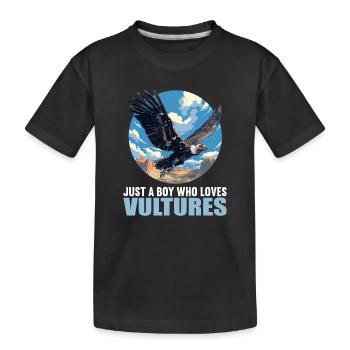 Geier - Kinder Premium Bio T-Shirt - Schwarz - Vorne