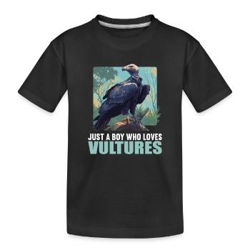 Geier - Kinder Premium Bio T-Shirt - Schwarz - Vorne