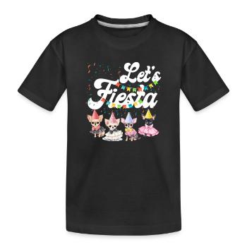 Chihuahua Chihuahueño Let's Fiesta - Kids' Premium Organic T-Shirt - black - Front