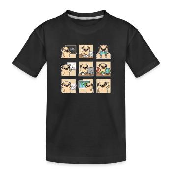 Professeur Carlin drôle ABC STORY TEACH A PLUS - T-shirt bio Premium Enfant - noir - Devant