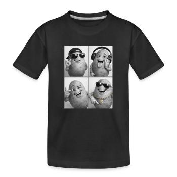 Kernknollen Groove Collage - Kinder Premium Bio T-Shirt - Schwarz - Vorne
