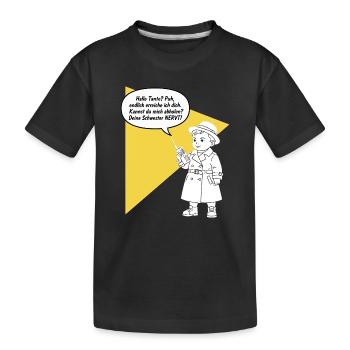 Hallo Tante - Abholen? Dein Schwester nervt lustig - Kinder Premium Bio T-Shirt - Schwarz - Vorne