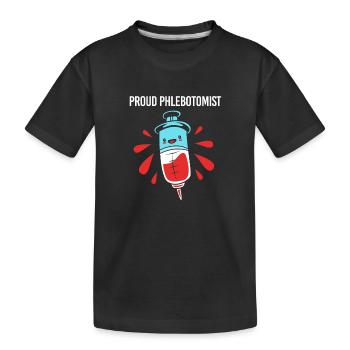 Pflege Pfleger Pflegerin Blutentnahme Phlebotomist - Kinder Premium Bio T-Shirt - Schwarz - Vorne