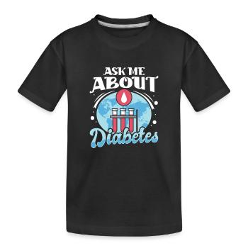 Diabète de type 1 - T-shirt bio Premium Enfant - noir - Devant