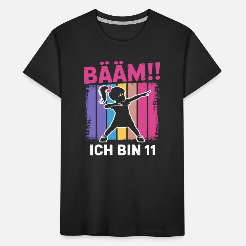 Bääm Ich bin 11 Dabbing Mädchen 11. Geburtstag Kinder Premium Bio T-Shirt