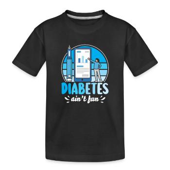 Diabète de type 1 - T-shirt bio Premium Enfant - noir - Devant