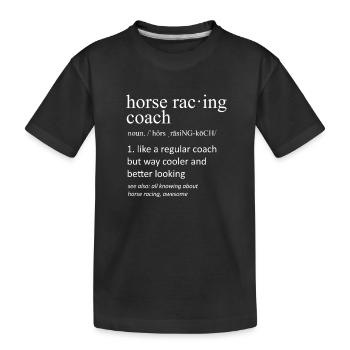 Horse Racing Evolution Retro Jockey Silhouette Art - Kids' Premium Organic T-Shirt - black - Front