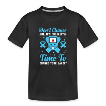 Diabète de type 1 - T-shirt bio Premium Enfant - noir - Devant