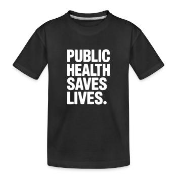La santé publique sauve des vies - T-shirt bio Premium Enfant - noir - Devant