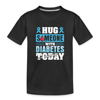 Diabète de type 1 - T-shirt bio Premium Enfant - noir - Devant