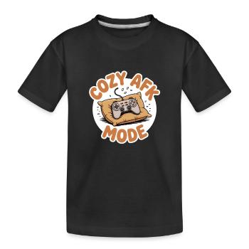 Snuggle Mode | Gamer Couch Gaming - Kids' Premium Organic T-Shirt - black - Front