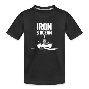 Offshore-bohrer-rig-bohrer Bohrboden Offshore - Kinder Premium Bio T-Shirt - Schwarz - Vorne