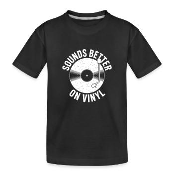 Son meilleur sur vinyle - T-shirt bio Premium Enfant - noir - Devant