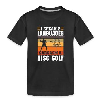 Cadeaux de disc golf Disc Golf - T-shirt bio Premium Enfant - noir - Devant