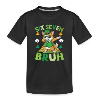 cat St. Patrick's Day - Kids' Premium Organic T-Shirt - black - Front