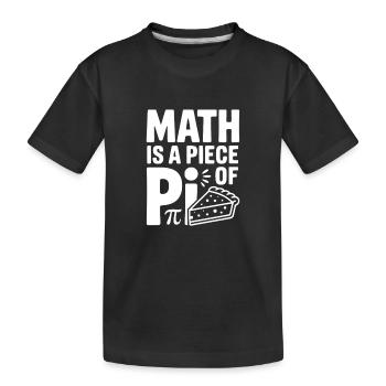 Les maths sont un morceau de Pi - T-shirt bio Premium Enfant - noir - Devant