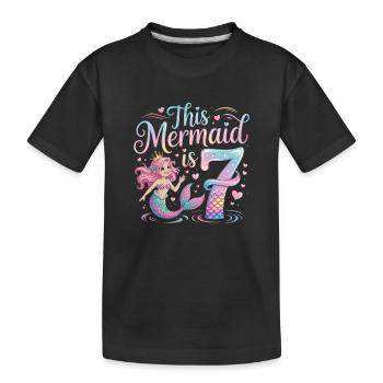 Sirène 7e ans - T-shirt bio Premium Enfant - noir - Devant