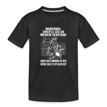 T-shirt humoristique de licorne pour les fans de sarcasme - T-shirt bio Premium Enfant - noir - Devant