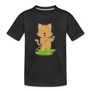 Chat Billiard Cue Sport - T-shirt bio Premium Enfant - noir - Devant
