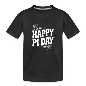 Frohen Pi Tag - Kinder Premium Bio T-Shirt - Schwarz - Vorne