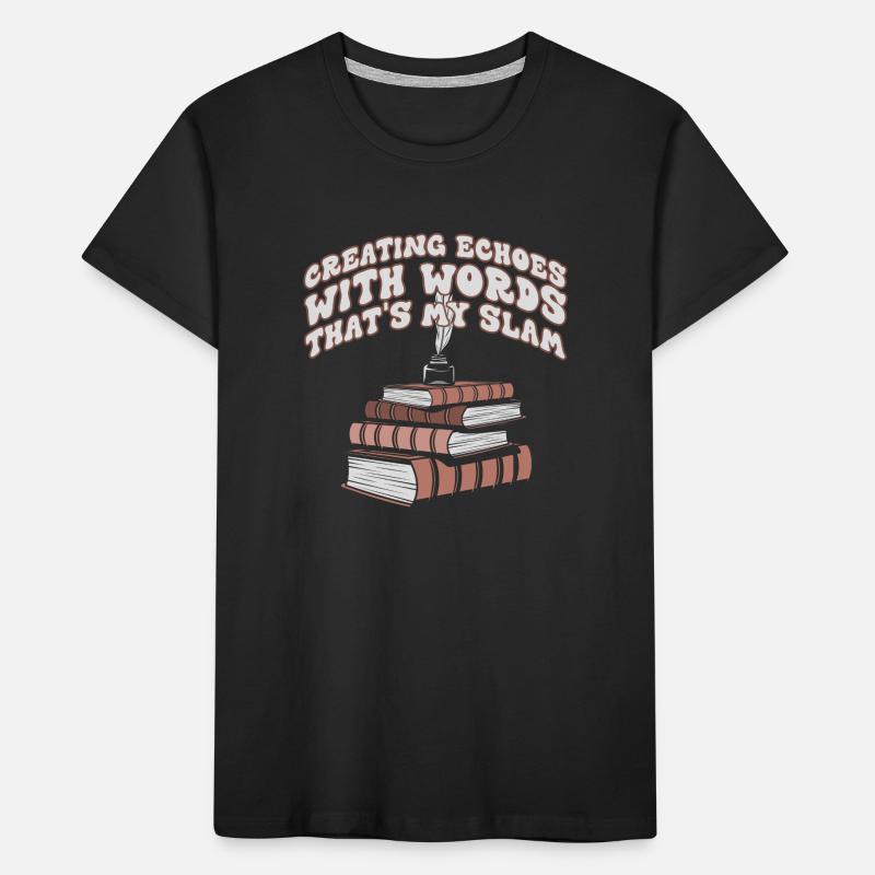 Echoes Through Words Slam Stack Kids' Premium Organic T-Shirt