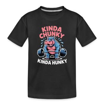Cadeau de la blague de fitness Gym Bear Chunky Hunky Hunky Dicts de Fitness - T-shirt bio Premium Enfant - noir - Devant