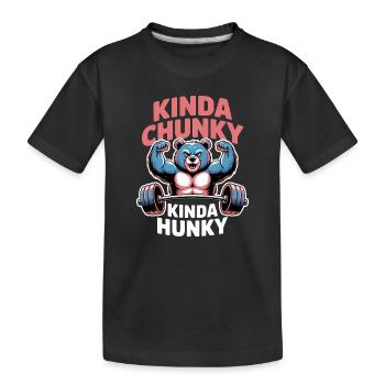 Cadeau de la blague de fitness Gym Bear Chunky Hunky Hunky Dicts de Fitness - T-shirt bio Premium Enfant - noir - Devant