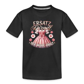 T-shirt traditionnel Chemise traditionnelle féminine Chemise Dirndl - T-shirt bio Premium Enfant - noir - Devant