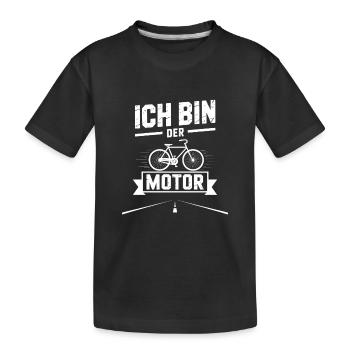 Ich bin der Motor Bike - Kinder Premium Bio T-Shirt - Schwarz - Vorne