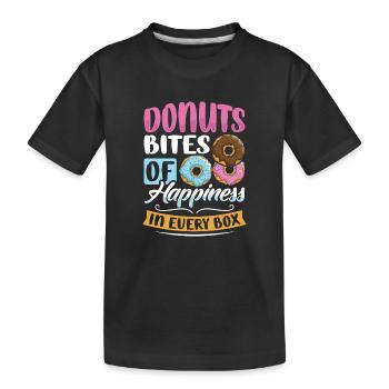 Restauration rapide en donuts - T-shirt bio Premium Enfant - noir - Devant
