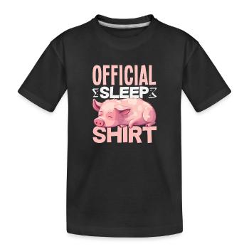 Chemise officielle de sommeil Sweet Pig - T-shirt bio Premium Enfant - noir - Devant