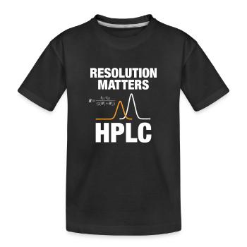Chromatographie de performance à résolution de crête HPLC - T-shirt bio Premium Enfant - noir - Devant