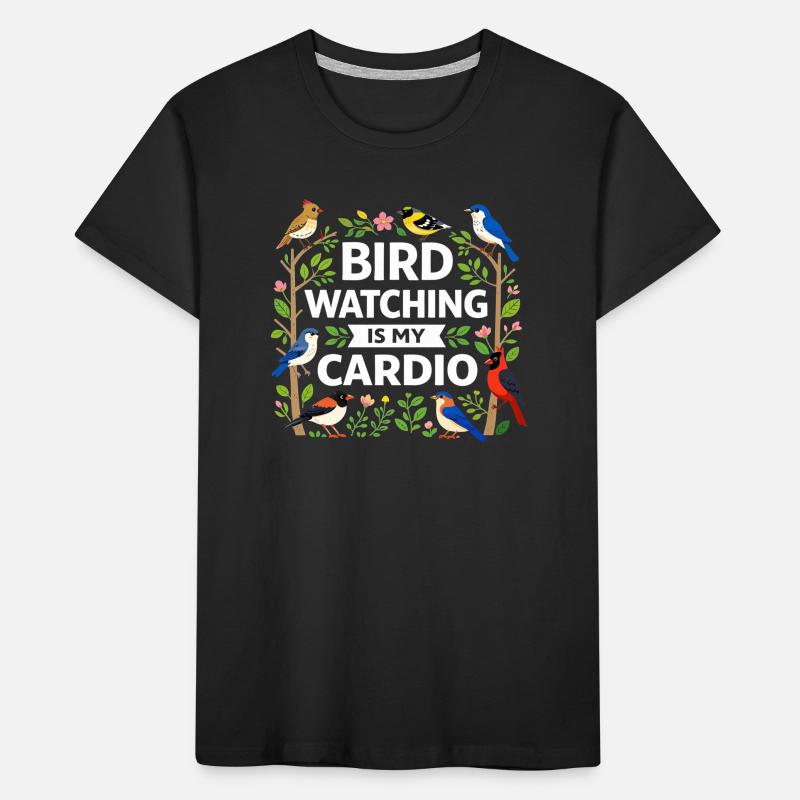 Bird Watching Birding Bird Watcher Vogel-Nerd Kinder Premium Bio T-Shirt