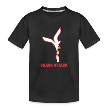Attaque de Snack Glace de Mouette - T-shirt bio Premium Enfant - noir - Devant