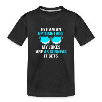 Optik Optiker Augenarzt - Kinder Premium Bio T-Shirt - Schwarz - Vorne