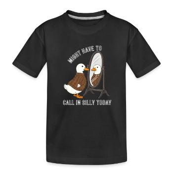 Motif du pull miroir de canard - T-shirt bio Premium Enfant - noir - Devant