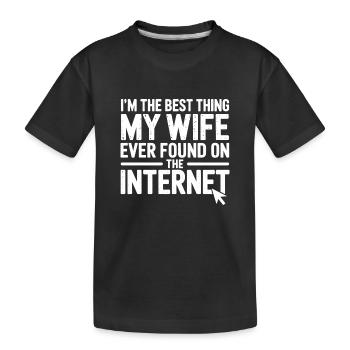 Dictons sur Internet : cadeau drôle - T-shirt bio Premium Enfant - noir - Devant