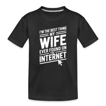 Dictons sur Internet : cadeau drôle - T-shirt bio Premium Enfant - noir - Devant